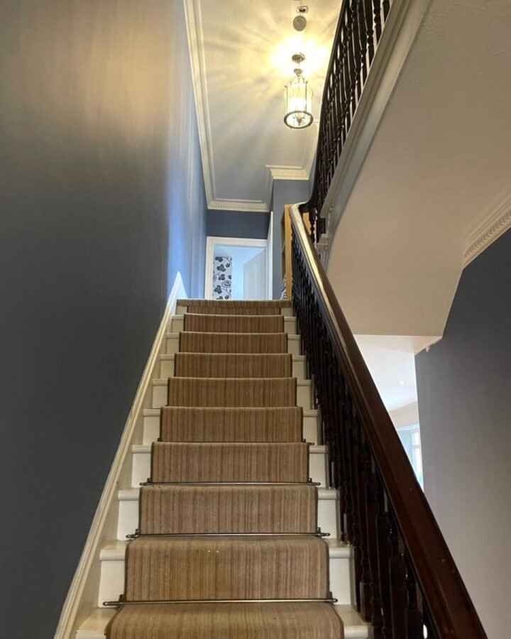 hallway staircase painted white cream sunderland foxglove decor