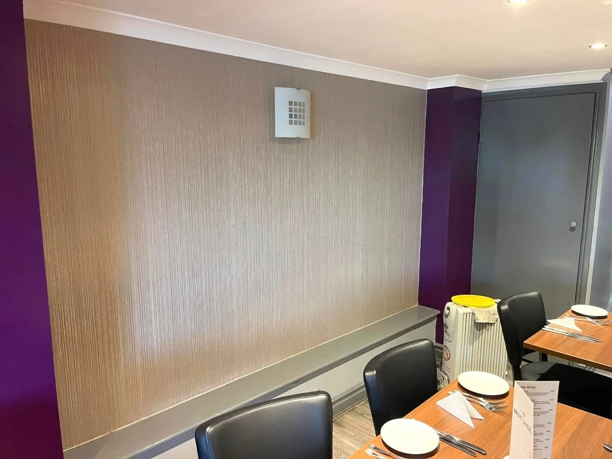 living room wallpapered painted sunderland foxglove decor