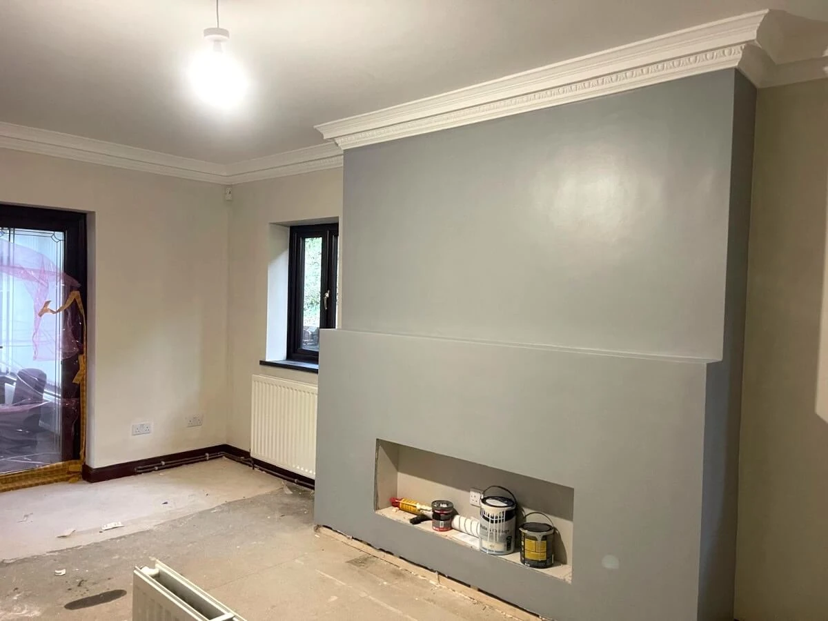 living room walls feature wall painted sunderland foxglove decor